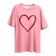 thumbnail image 4 of Tejiojio Women's Plus Size T-shirt Valentine's Day Heart Print Round Neck Short Sleeve Tops Spring Summer XL-5XL, 4 of 4