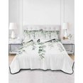thumbnail image 3 of Quilts Twin XL Size, Eucalyptus Leaves Soft Comforter Bedding Set for Bed, Spring Farmhouse Retro Botanical Lightweight Quilted Bedspread with Pillow Cover(2 Pieces) for All Season, 68x98 Inch, 3 of 6