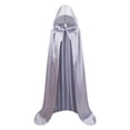 thumbnail image 2 of Unisex Full Length Hooded Cloak Sparkle Shiny Cape with Hood Women Halloween Mardi Gras Wizard Cosplay Costume, 2 of 3