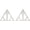 Silver, variant on Triangle Stud Pyramid Earrings Stainless Steel Geometric Circle Earrings For Women and Men