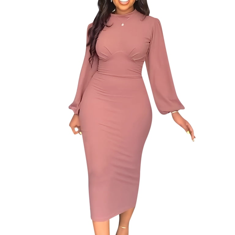 pink high neck bodycon dress The Girlcode High Neck Keyhole Mini Bodycon Dress Pink Metalic