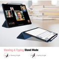 thumbnail image 5 of Fintie Translucent Case for iPad Pro 12.9" 4th & 3rd Generation 2020/2018 with Pencil Holder - Lightweight Cover SlimShell Frosted Stand Hard Back, Auto Wake/Sleep, Navy, 5 of 7