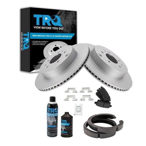 TRQ Rear Brake Pad & Rotor Kit BKA39672 Fits Select 2007-2012 Mazda CX-9