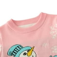 thumbnail image 5 of GYRATEDREAM Toddler Girls Boys Christmas Knit Sweater Baby Xmas Crewneck Santa Snowflake Snowman Print Pullover Sweatshirt Knitwear Tops Kids Warm Fall Winter Clothes Pink for 3-7Y, 5 of 7