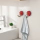thumbnail image 5 of Gancho de pared adhesivo cerámico - No hay taladro instalado en baño, cocina y entrada - 4 colores (negro, blanco, rojo, verde) - 6x6cm, 1-pack, 5 of 6
