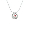 thumbnail image 2 of Delight Jewelry Silvertone I love Dance with Red Heart Hero Ring Charm Necklace, 18", 2 of 4