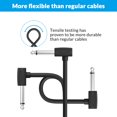 thumbnail image 4 of Cable de conexión para guitarra Augioth de 15 cm, paquete de 6 unidades, 1/4 TS, ángulo recto, 4 of 6