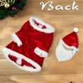 thumbnail image 4 of HQREA Christmas Dog Dress with Headwear Pet Santa Costume Holiday Puppy Cosplay Outfit, 4 of 7