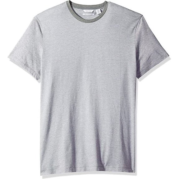 Calvin Klein Men's Short Sleeve Crew Neck Cotton T-Shirt (Heroic Grey Htr, XX-Large)