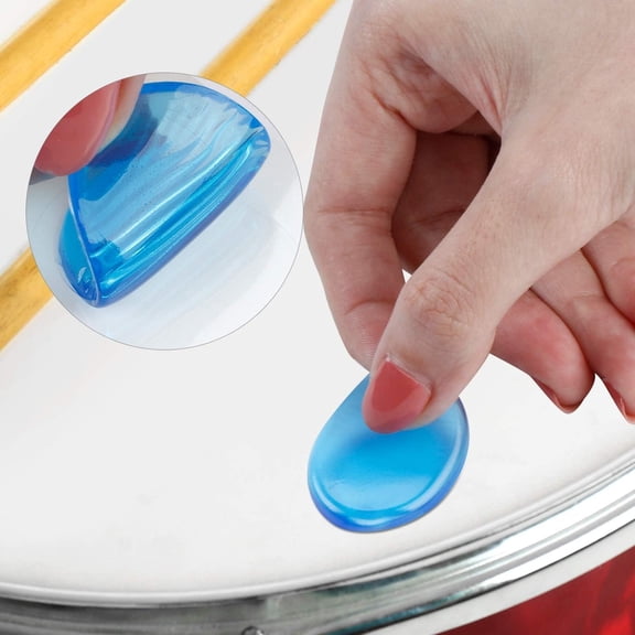 18 Pieces Drum Dampeners Gels Silicone Gel Pads Soft Drum Dampeners for Cymbals Tone Control(Blue)