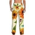thumbnail image 3 of Balery Men'S Sunflowers And Butterflies Pants,Sleepwear Pants,Pajama Pants,Pj Bottoms Drawstring And Pockets-Small, 3 of 9