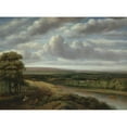 thumbnail image 3 of Philips Koninck 24x19 Black Modern Framed Museum Art Print Titled - An Extensive Wooded Landscape (1670s), 3 of 5