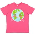 thumbnail image 3 of Inktastic Happy Earth Day with Hearts Youth T-Shirt, 3 of 5