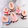 thumbnail image 5 of Pantuflas de invierno de color rosa 35-39, divertidas y raras pantuflas cálidas para parejas, pantuflas de felpa para interiores con pies grandes para niños, hombres y mujeres, 5 of 5