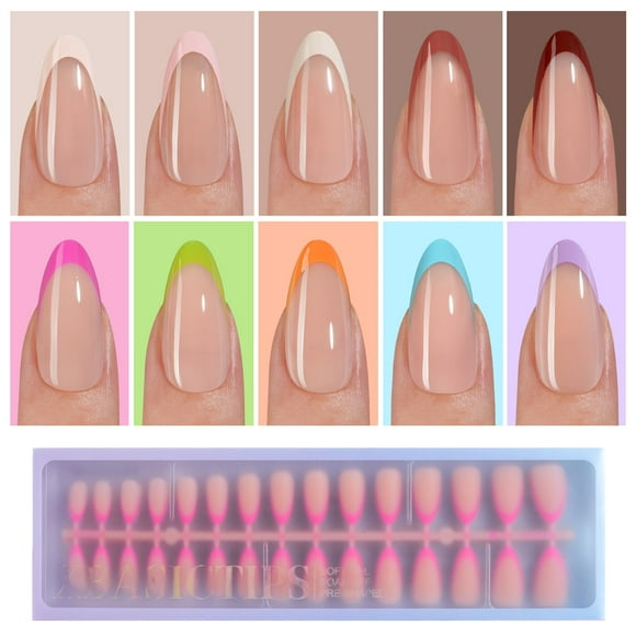 Press On Nails Misssix XBASICTIPS French Tips, 300 unidades