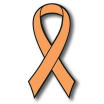 Magnet Me Up Support Leukemia and Kidney Cancer Awareness Orange Ribbon Magnet Decal, 3.5x7 In, Vinyl Automotive Magnet