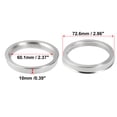 thumbnail image 5 of 4pcs OD 72.6mm to ID 60.1mm Aluminium Alloy Car Hub Centric Rings Wheel Bore Center Spacer Silver Tone, 5 of 8