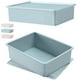 thumbnail image 1 of Organizador de caja de almacenamiento para ropa interior con tapa | Cajonera sin compartimento para calcetines, bragas, bufandas, corbatas | Plástico ligero y resistente | Solución para ahorrar, 1 of 9