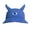 royal blue horn, variant on Warm Knit Cap Bucket Hat Cute Devil Horns Single Eye Decorations Halloween Knitted Hats Winter Headwear for Women Men