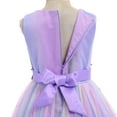 thumbnail image 6 of IBTOM CASTLE Little Big Girls Flower Tulle Dress Princess Pageant Wedding Birthday Party Formal Long Dance Evening Maxi Gown 9-10 Years Rainbow Purple, 6 of 8