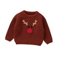 thumbnail image 4 of gcong Boys Christmas Knit Sweater Long Sleeve Warm Coat Jacket Outwear for Toddler Kids, 4 of 9