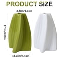 thumbnail image 3 of Plastics Flower Vase, White Textured Decorative Floral Vase, Elegant Bud Vase for Artificial Bouquet Arrangement, Flower Vase For Family Wedding Room Dining Table Home Decor, 4.4*6.7 in, 3 of 9