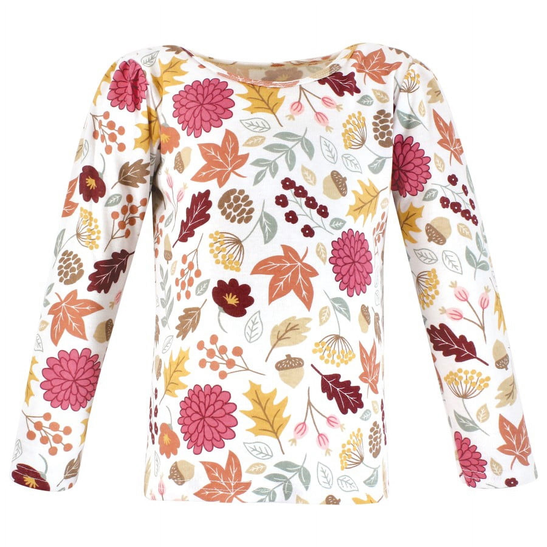 Hudson Baby Infant and Toddler Girl Long Sleeve T-Shirts, Fall Pumpkin Spice, 18-24 Months