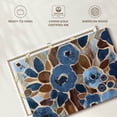 thumbnail image 6 of Elephant Stock Contemporary Tapestry Blue Wall Art - Horizontal Canvas Wall Art - Living Room Wall Decor - Floral And Botanical Canvas - Blue And Beige Decor By Silvia Vassileva - 48" x 32", 6 of 8