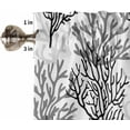 thumbnail image 5 of Kitchen Curtains Set, Black Gray Coral Coastal Kitchen Curtains and Valances Set, Summer Beach Seaside Nautical Rod Pocket Tier Curtains 24 Inch Length for Cafe/Bedroom Windows, 5 of 6