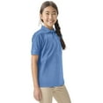 thumbnail image 5 of Classroom School Uniforms Big Kid Short Sleeve Pique Polo CR832Y, XL, Columbia Blue, 5 of 7