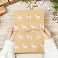 thumbnail image 6 of Uuiauoio Jumbo Roll Kraft Christmas Wrapping Paper with White Holiday Patterns,Gift Wrap for Presents Featuring , Festive Seasonal Craft Paper for Projects and Xmas Decor, 6 of 6