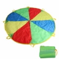 thumbnail image 2 of Paracaídas, paracaídas deportivas, colores de iris de alta resistencia 1.8m Brillante para niña de niño regalo de cumpleaños para niños pequeños, 2 of 7