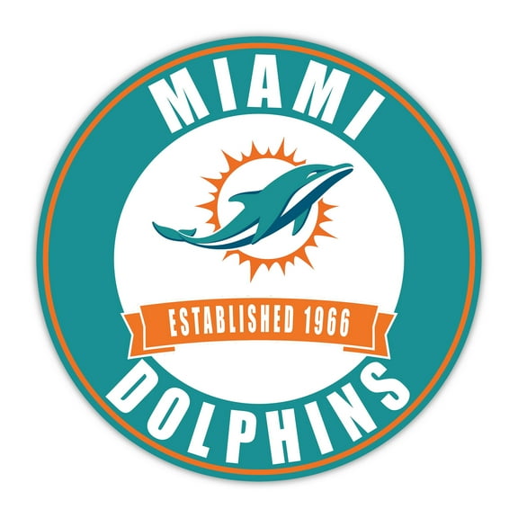 Miami Dolphins 24" Circle with Banner
