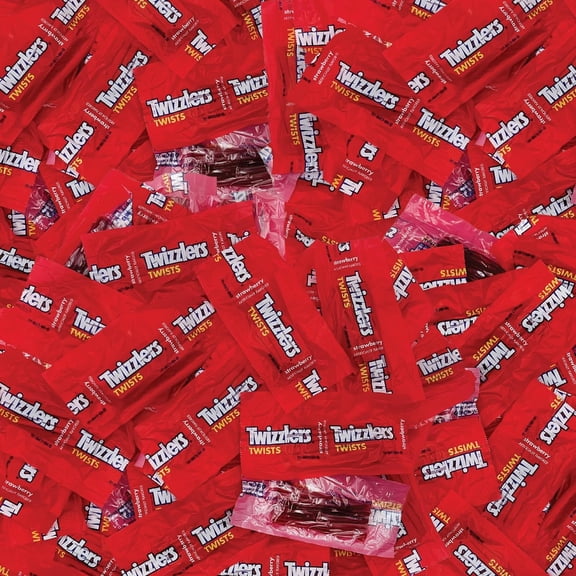 Twizzlers Twist Strawberry Flavored Licorice Candy, Bulk Pack 2 Pounds (About 100 Count)