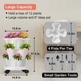 thumbnail image 2 of Gamexcel 3 Tier Stackable Vertical Garden Planter Tower with Wheels, Indoor Outdoor Strawberry Herb and Vegetable Planter, 2 of 7