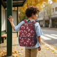 thumbnail image 6 of Football Outline Red Pattern 17" School Backpacks for Teens,Waterproof Oxford Fabric,S-Shape Padded Straps for School,Travel,Hiking,Camping, 6 of 6