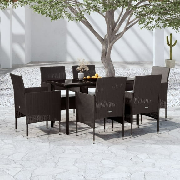 vidaXL Patio Dining Set Outdoor Dining Set Table and Chair Set for Garden