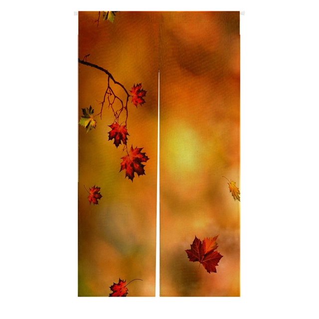ABPHQTO Cortina de entrada de hoja de arce otoñal, cortinas japonesas Noren, cortina de puerta, cortina de entrada, tamaño 85x150 CM