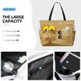 thumbnail image 3 of Gaeub Retro Palm Tree Beach Travel Bag, Multi-Pocket Beach Bag, Summer Vacation Bag, Beach Essentials Tote, 3 of 7