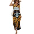 thumbnail image 1 of Vestido Largo Sin Mangas Para Mujer, Flower Cluster Skull Traje Informal Para Cumpleaños, Verano, 1 of 5