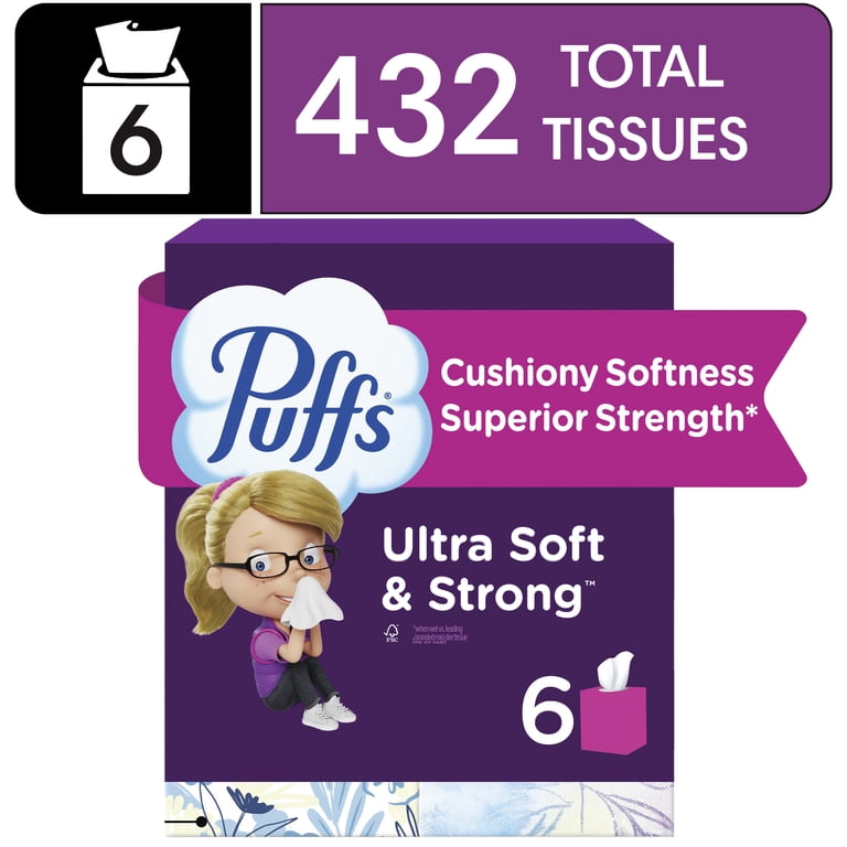 Ultra Soft Facial Tissues, 6 Cube Boxes photo 1
