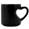 thumbnail image 3 of Set de 2 Tazas De Cerámica Roja y Negra Con Asa De Corazón, 3 of 7