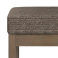 thumbnail image 6 of Milltown 27 inch Wide Solid Wood Contemporary Footstool Small Ottoman Bench in Mink Brown, 6 of 7