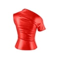 thumbnail image 6 of Women's Slim Fit Off Shoulder Leather Top Summer Streetwear Fashion Shirt 2x Women Tops Ballet Tops for Women Athletic Women 42b Camisole Womens Training Top 90s Top Women Baggy Womens Top Bra, 6 of 6