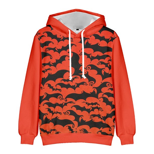 Hombres Casual Moda Cuello Redondo Sudadera Halloween 3D Print Pullover Manga Larga Tops Pompotops oipoqjl38825