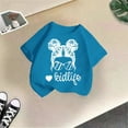 thumbnail image 2 of Polo Shirts for Girls Size 8 Kid Girls Cute Graphic Printed Round Neck Short Sleeve Tee Summer Casual T Shirt Tops Z4-BU2, 100, 2 of 4