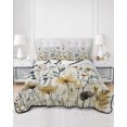 thumbnail image 3 of Watercolor Botanical Floral Full Size Down Alternative Comforter, Lightweight Comforter Quilt Bedding Set with Pillow Shams Farmhouse Garden All Seasons Bed Comforter Duvet Insert 78"x90", 3 of 7