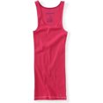 thumbnail image 1 of Aeropostale Womens Solid Stretch Ribbed Tank Top, rosa, pequeño, 1 of 1