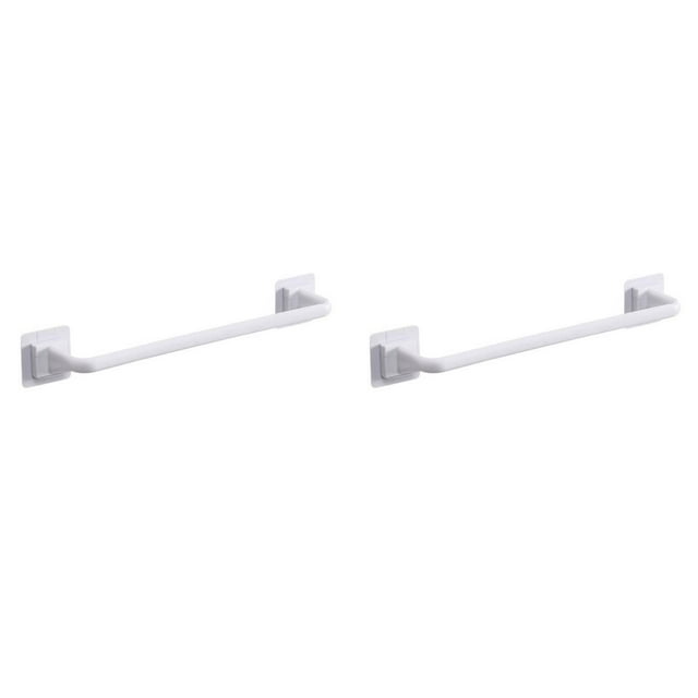 (2-Pack) Rinsvye Self Adhesive Towel Rod Wire Racks Bar Wall Bath Towel Under Sink Drip Tray Holder Rail Rack for Dish Drying Rack with Drainboard Kitchen Bathroo