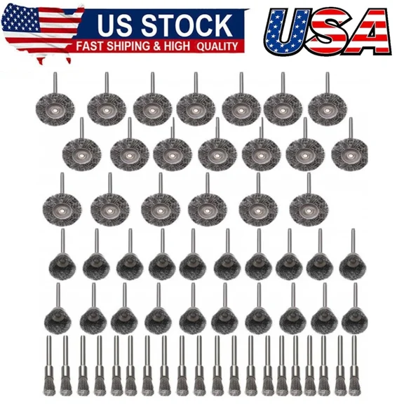 Wire Brushes Set,Steel Wire Wheels Pen Brushes Kit Accessories For Rotary Tool
